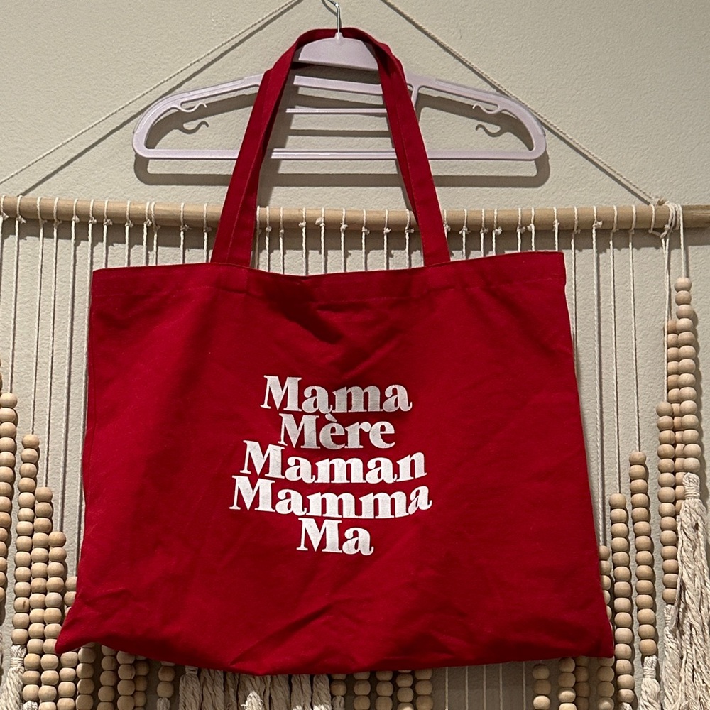 Rare Limited Edition Prinkshop x J.Crew Red Mama Canvas Tote